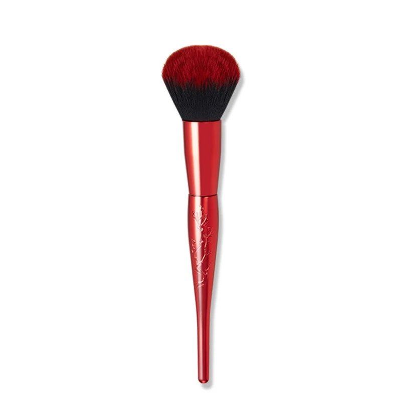 Plum Patterned Blush Brush Soft Comfortable Easy To Use Foundation Loose Powder Brush Makeup Brush Tool - Handle Color: R