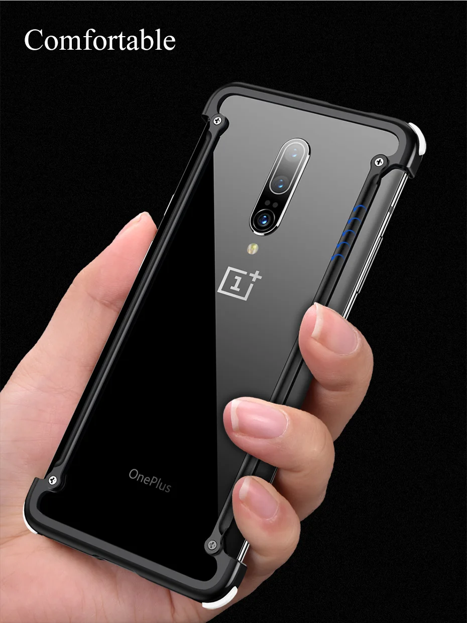 Металлический чехол с подушкой безопасности для Oneplus 7 6T чехол персональный 7pro чехол с подушкой безопасности металлический бампер чехол для Oneplus 7 Чехол