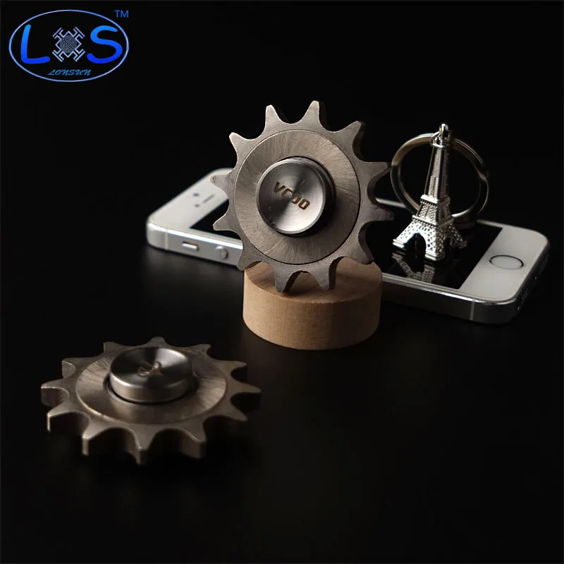 

(LONSUN) Gear Fidget Spinner High Quality Metal EDC Toy Hand Spinner Finger  Top Anti Stress Toys