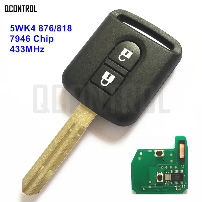 QCONTROL дистанционного ключа для NISSAN Cabstar F24M Micra K12 Navara D40M Примечание E11 NV200 M20M патруль