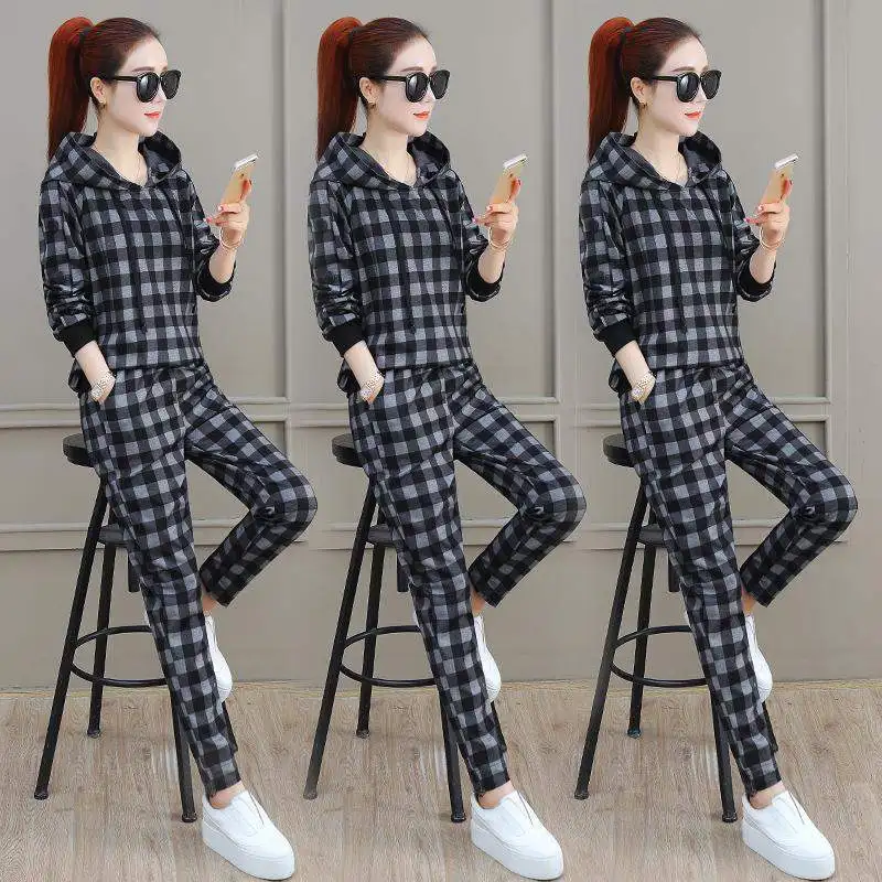 Женский спортивный костюм с длинным рукавом повседневный комплект из 2 предметов