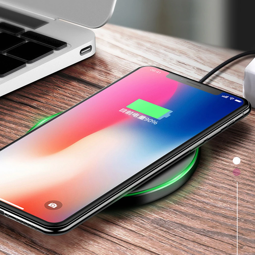 

Fast quick Qi Wireless For iPhone X 8 plus XR XS Samsung S8 S9 plus Note9 phone induction charger charging station pad Dock