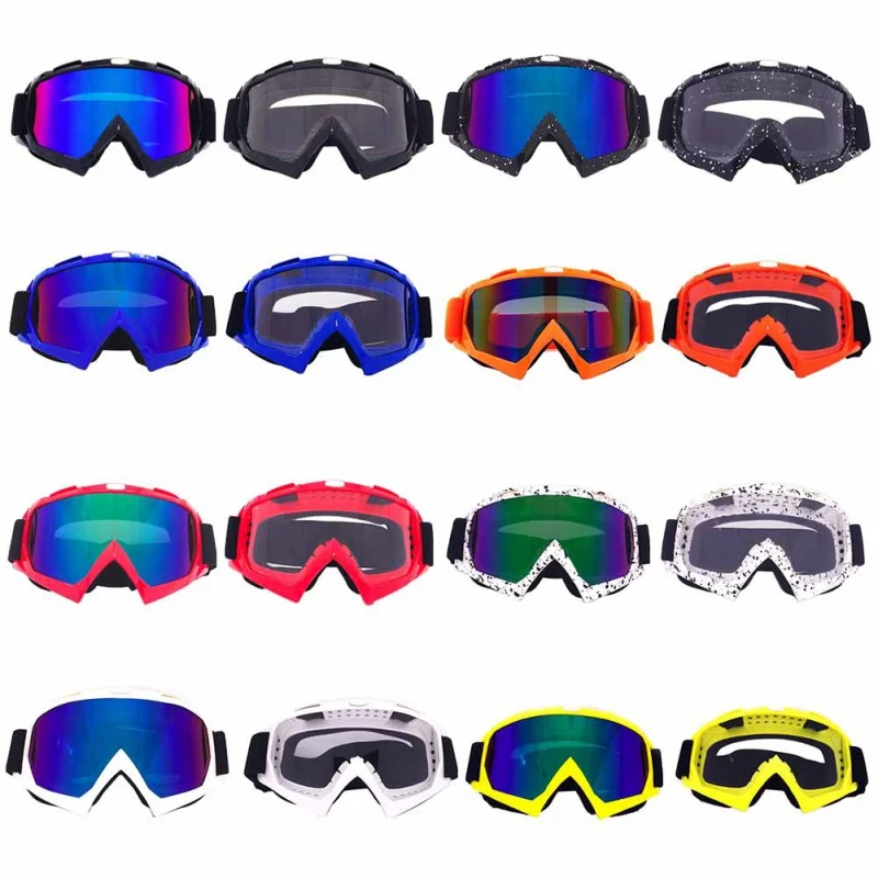 Новые очки для катания на лыжах, сноуборде, защиты от ветра, снегохода, грязи, велосипеда, очки для мотокросса, внедорожные очки, цветные линзы