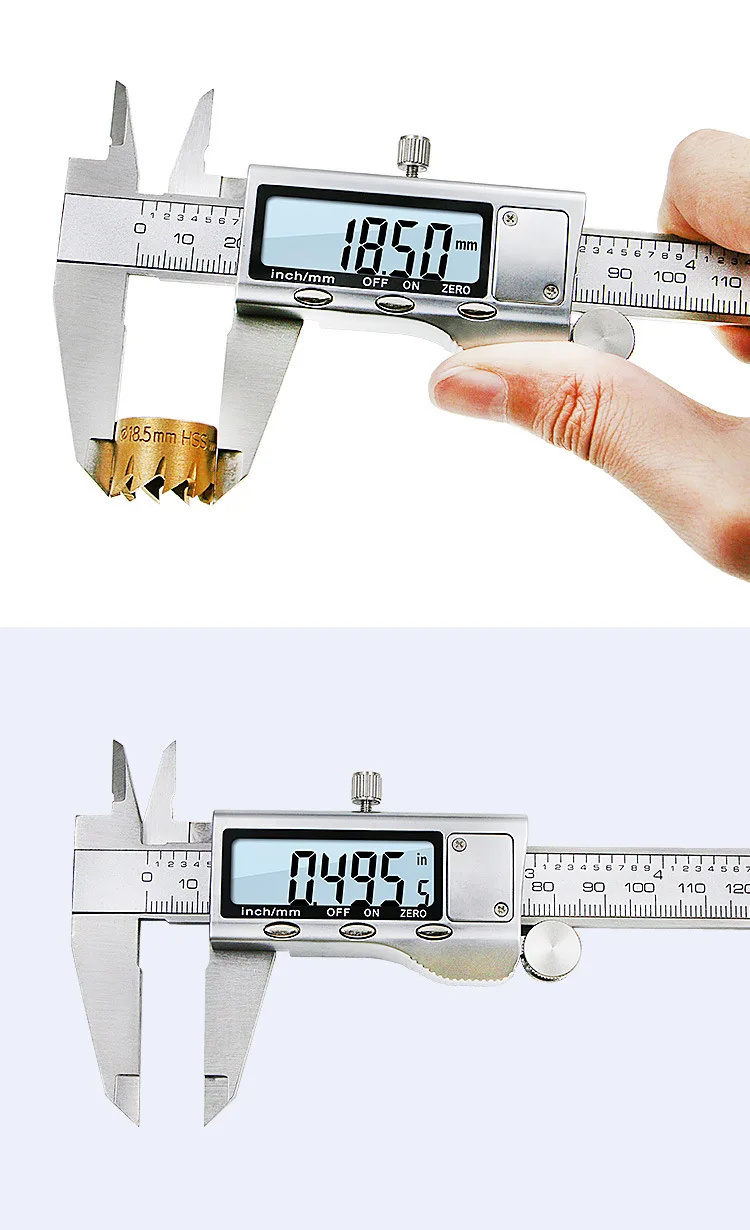 Высокоточный 0,01 мм полностью металлический штангенциркуль из нержавеющей стали с цифровым дисплеем 0-150 мм измерительная внутренняя внешняя линейка для измерения диаметров