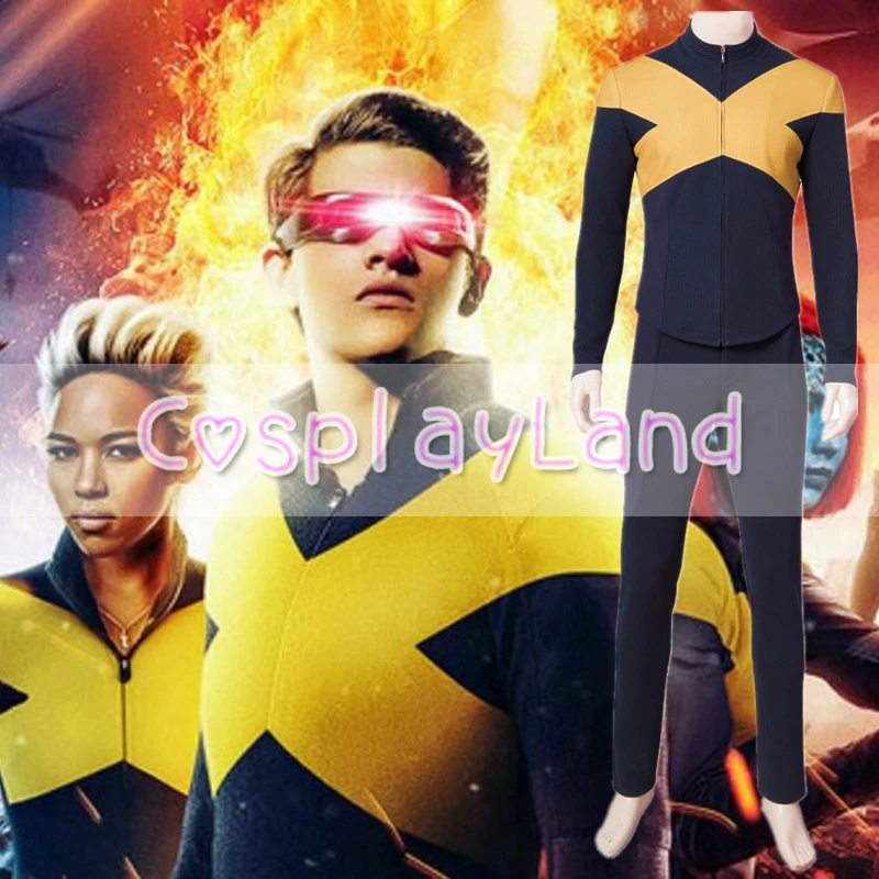 X-Men:Dark Phoenix Cyclops Scott Summers Cospaly костюм супергероя одежда на хеллоуин для взрослых