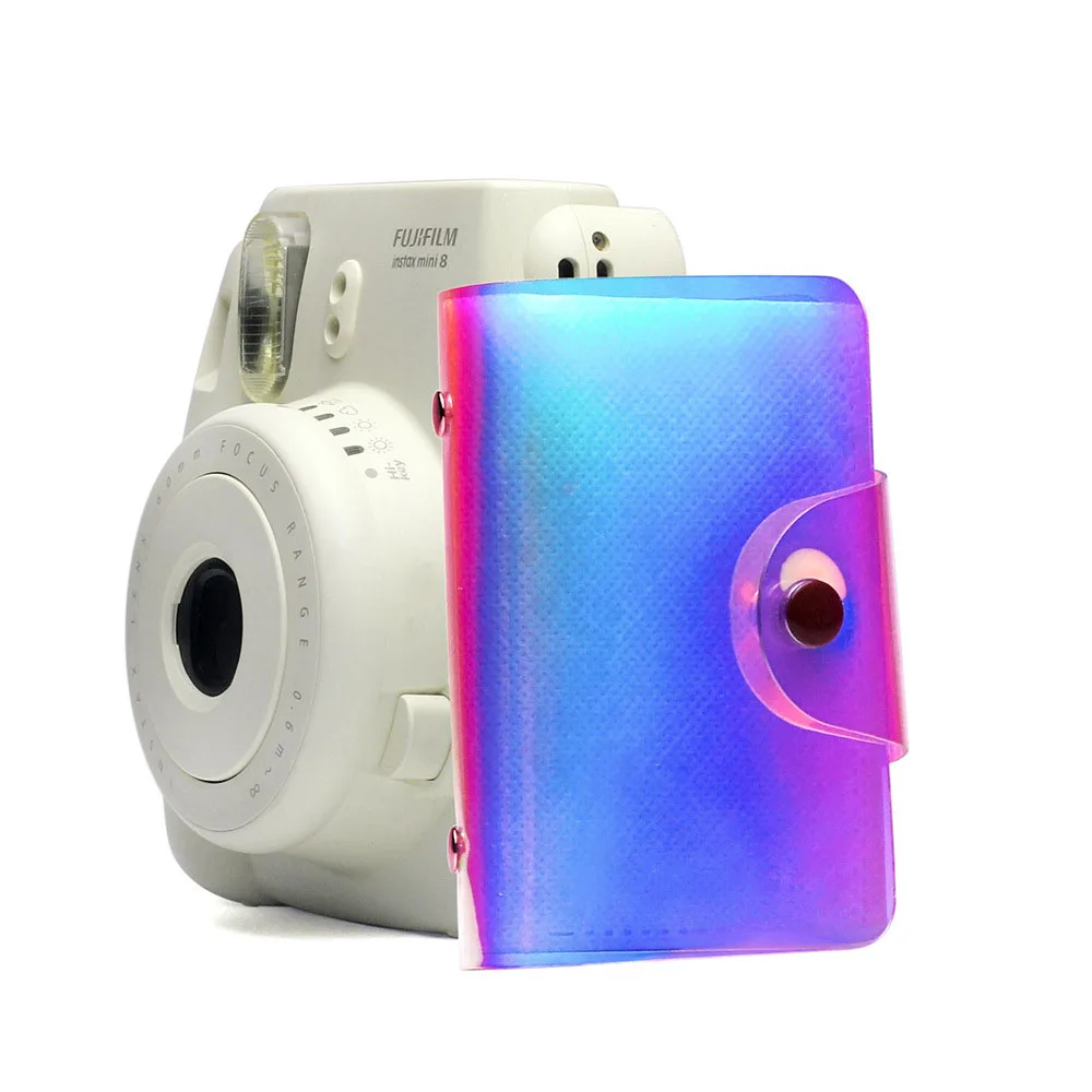 20 карманов 3 дюймов фотопленки альбом прозрачные слайды лазер для Fujifilm Instax Mini 9 8 7 s 90 70 25 камера имя держателя карты