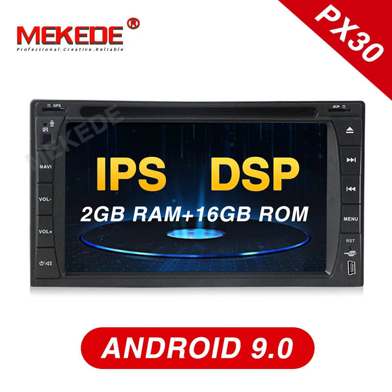 Ips + DSP! Mekede PX30 android 9,0 Автомобильный мультимедийный плеер для Nissan Toyota Kia VW Универсальное автомобильное радио с gps навигацией WiFi BT