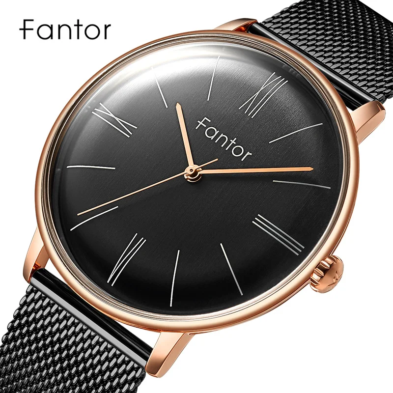 

Fantor Men Watch Men's 2019 Luxury Brand Classic Quartz Waterproof Casual Wristwatch Male Clock Business Mesh Man Watches
