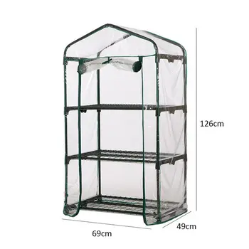 

3/4/5 Tier Garden Greenhouse Grow House Plant Vegetable Growbag PVC Cover Mini(Excluding shelves)
