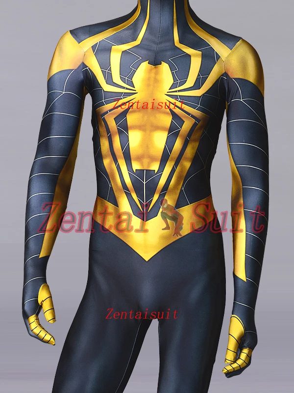 

Spiderman Costume Chrome Spiderman Suit 3D Printed Spandex Lycra Halloween Cosplay Fullbody Zentai Suit For Adult/Kids/Custom