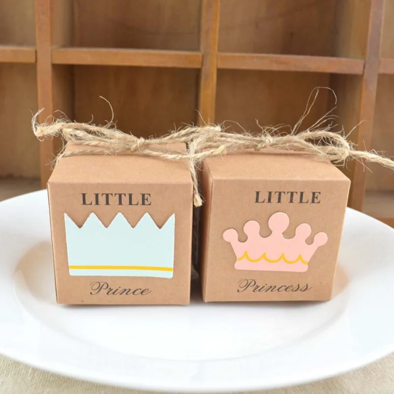 

Party Supplies Hot Favor Fashion Little Princess Prince Candy Box Cute 10PCS 1St Birthday Party Baby Shower Gift New