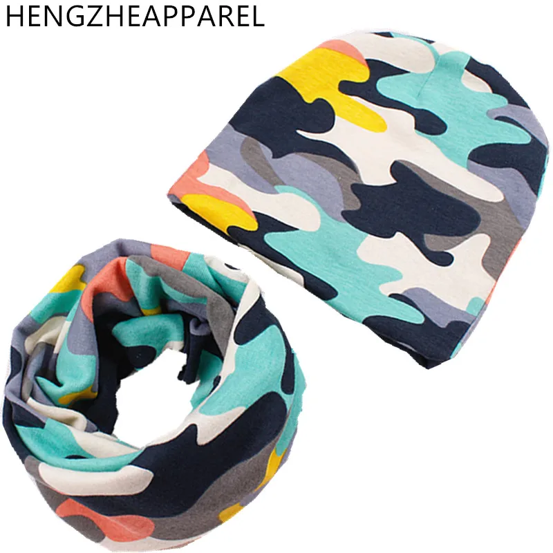 new cotton spring autumn star cat anchor children cap scarf baby scarves hats set boys girls wear accessories beanies collars 