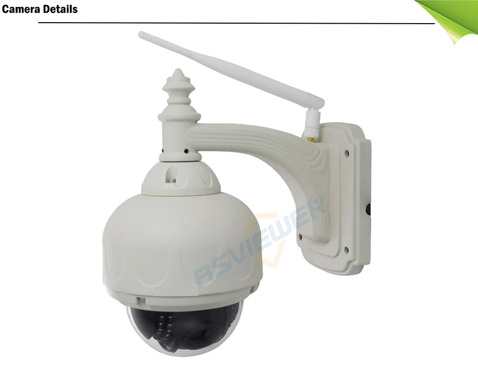 Asview 1,0 mg уличная камера безопасности Беспроводная IP камера 720P HD PTZ купольная wifi камера видеонаблюдения ИК ночного видения движения