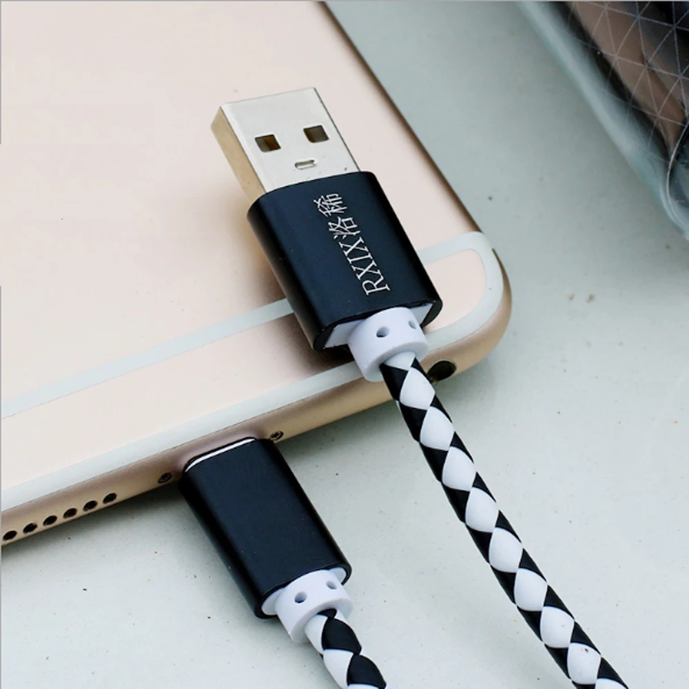 Micro USB Дата кабель Быстрая зарядка данных зарядное устройство провод кожа