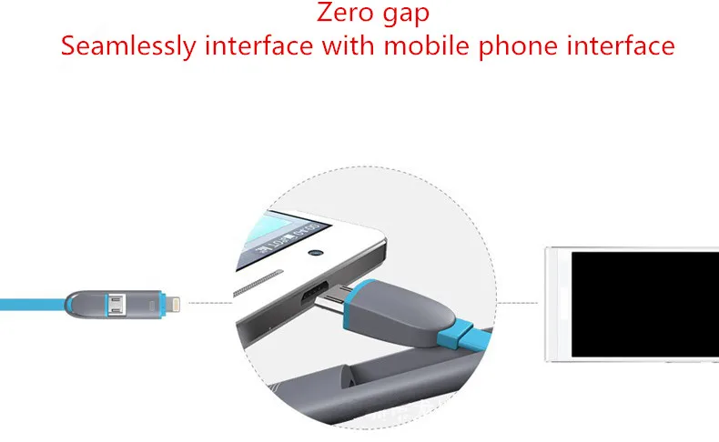 XQF Двухканальные рации подарок 1-2 в 1 освещение Micro USB кабель для iPhone лапша комбо-кабель для зарядки 100 см для Эндрюс