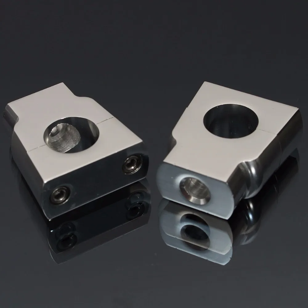 22mm CNC Motorcycle Handle Bar Mount Risers Clamp Aluminium For ATV 4