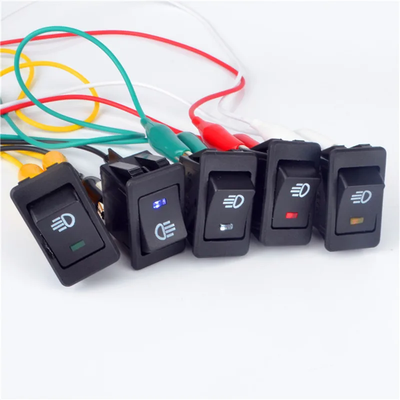 

Automobile 12V 35A Blue LED Rocker Switch Car Accessories Car modification switch ship type rocker for Fog Light Lamp Universal