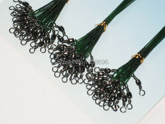 60pcs/pack Green Stianless Line Wire Leader High-Quality Saltwater Fishing Tool 