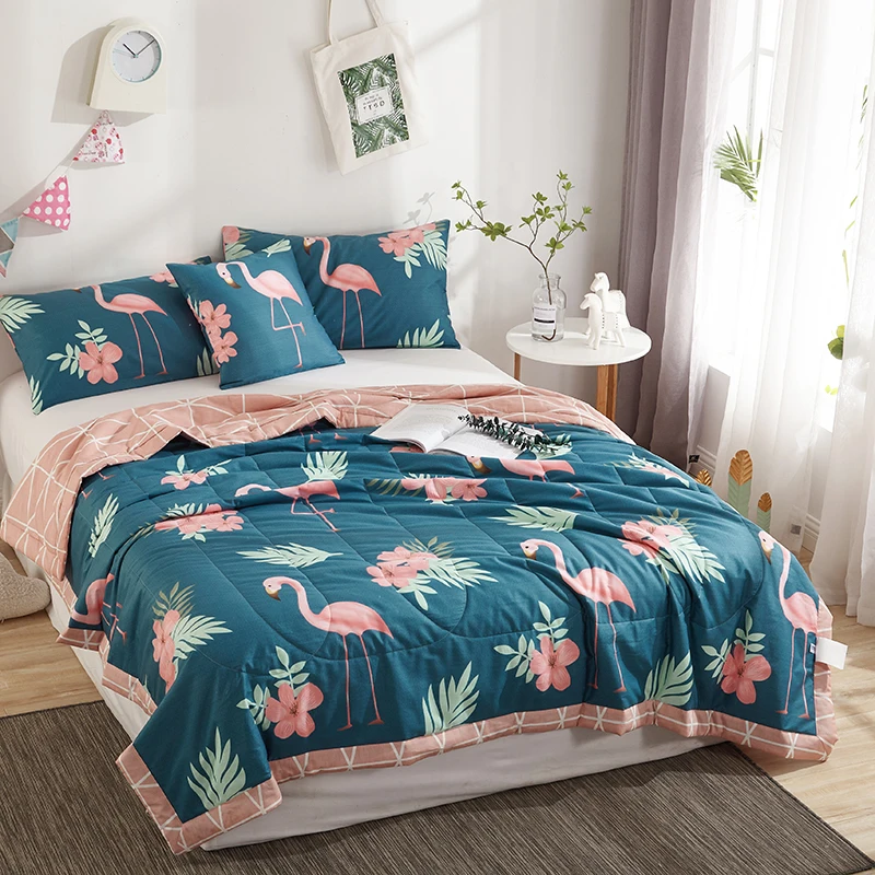 

ARNIGU New style Fashion print Cotton Summer thin Comforter Children Adults Throws Blanket Twin Queen Full size Quilt Bedspread