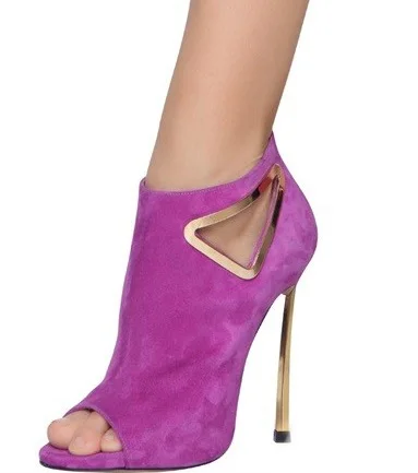 triangle open toe heels