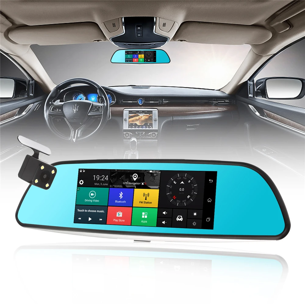 7'' HD 1080P Car Mirror Monitor DVR (8)
