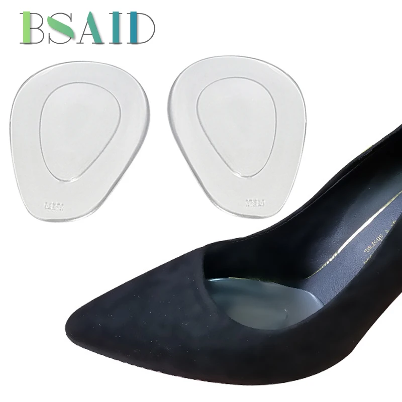 

BSAID 1 Pair Cushion Silicone Insoles For Shoes Women Men Forefoot Pad Reduce Pain Non-slip Shoe Insole Arch Support Inserts New