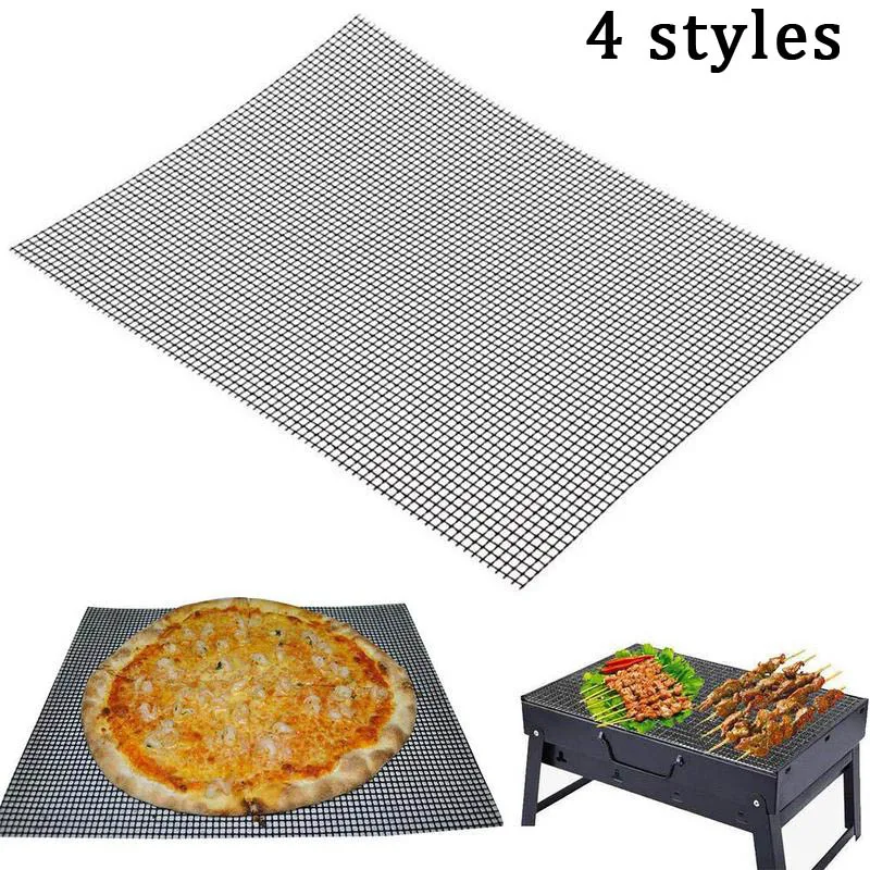 

Non-stick Barbecue Grilling Mats High Security Grid Shape BBQ Mat With Heat Resistance For Outdoor Activities Gill Accessories