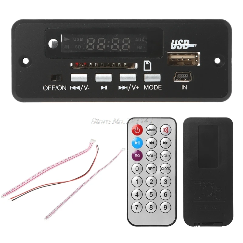 

12V Car Handsfree Bluetooth USB 2.0 MP3 Decoding Board With Bluetooth FM Module