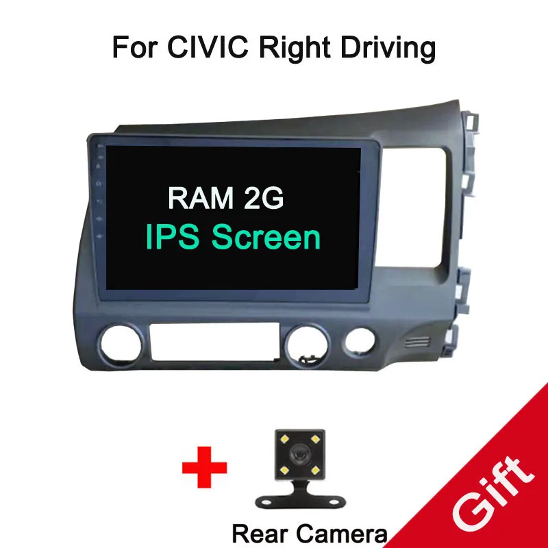 10 1 &quotAndroid Octa Core Fit Honda CIVIC Right Driving 2008 2011 Автомобильный DVD Плеер навигация GPS