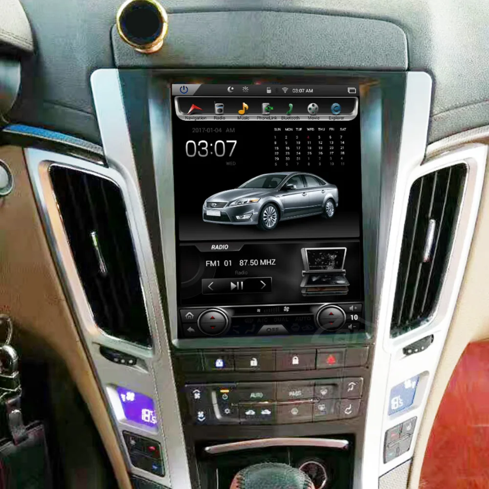 Flash Deal 10.4" Vertical Screen Tesla 1024*768 Android Car DVD GPS Navigation Radio Player for Cadillac CTS 2010 2011 2012 RAM 2GB 4 Core 12