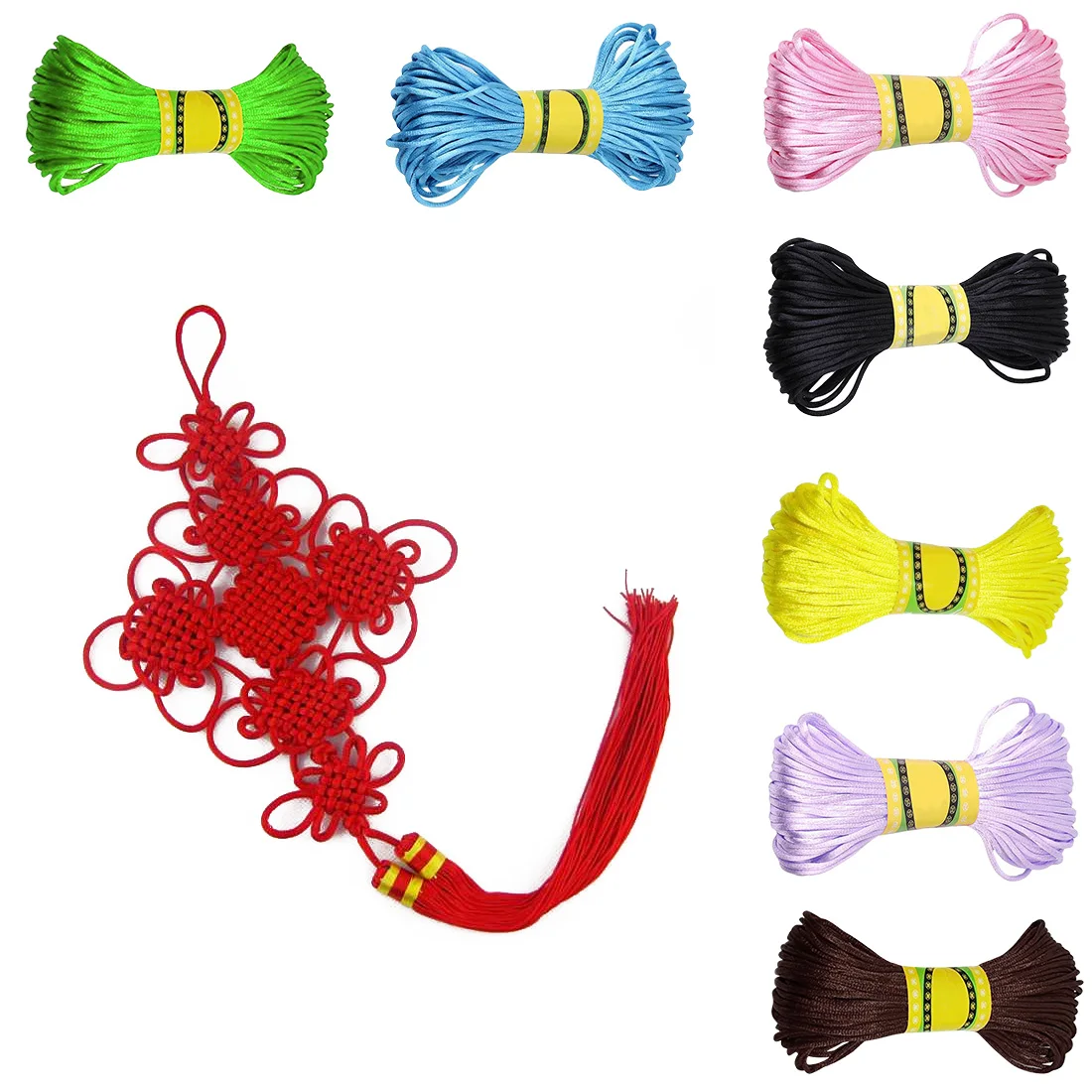 

Cheap Hot Sale 8 Colors Nylon Cord Thread Chinese Knot Macrame Rattail 2mm*20M Shamballa Rope For DIY Bracelet Braided