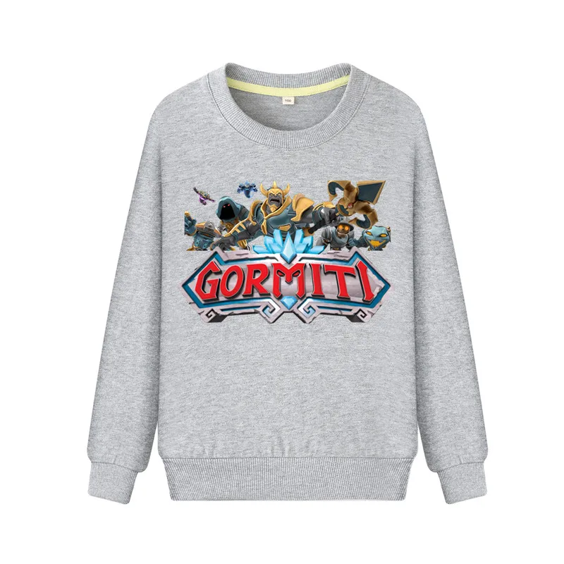 

2019 Children Spring Autumn Thin Hoodies Boys Girls Cartoon Gormiti Print Hoodie Kids Sports Pullover Sweatshirts Costume TY114