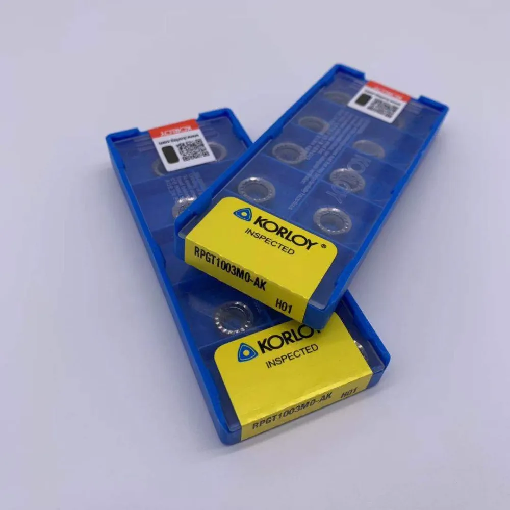 

20PCS KORLOY RPGT1003 MO AK H01 Aluminum cutter blade Insert Cutting Tool turning tool CNC Tools AL +TIN Alloy wood face milling