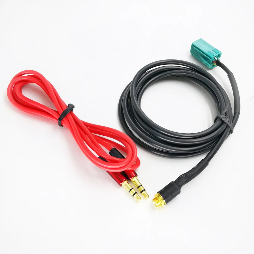 

Gold 3.5mm Jack Mini ISO 6Pin Port Cable Line For Renault Update-list Radio