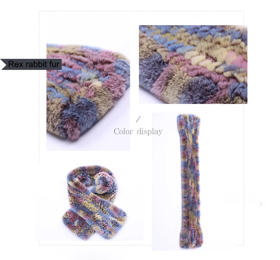 100% Real Rabbit Fur Scarf Lady Luxury Natural Fur Scarf 2018 Brand New High Quality Winter Scarves For Women  (8)