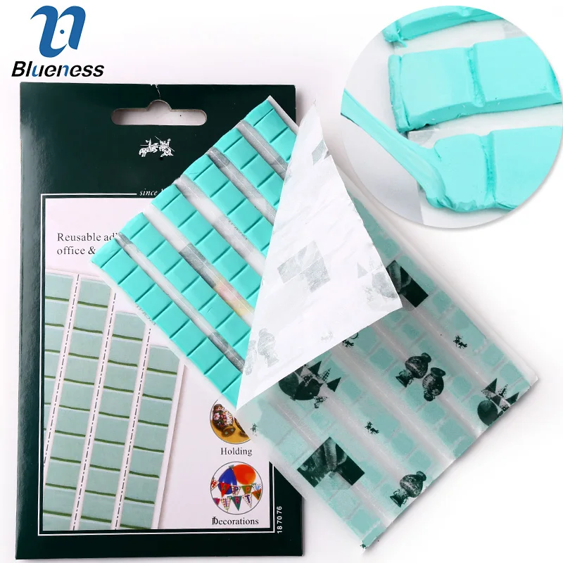 

Blueness 1Set False Nail Tips Sticky Base Reusable Mud Plastic Clay Fixed Clay Nail Color Plate Jewelry Show Multifunction Clay