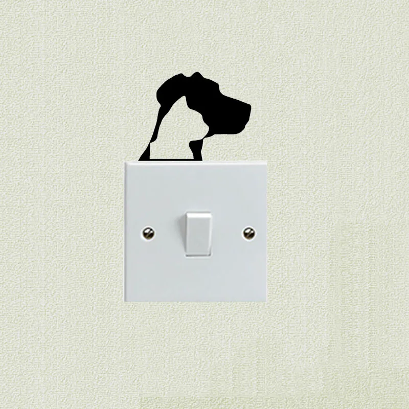 Creative Animal Lovers Cat Dog Switch Stickers Classic Decorative Wall Decal 2SS0491 | Дом и сад