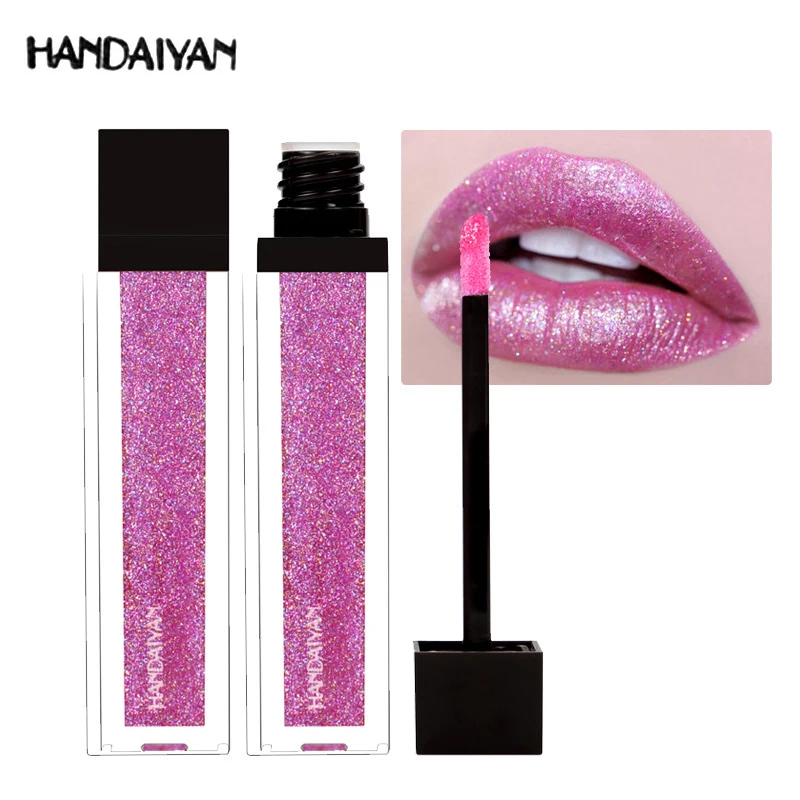 

Hot Shimmer And Matte Liquid Lipstick Waterproof Shining Glossy Glitter Lipgloss Professional Sexy Batom Mate Lip Tint Gloss