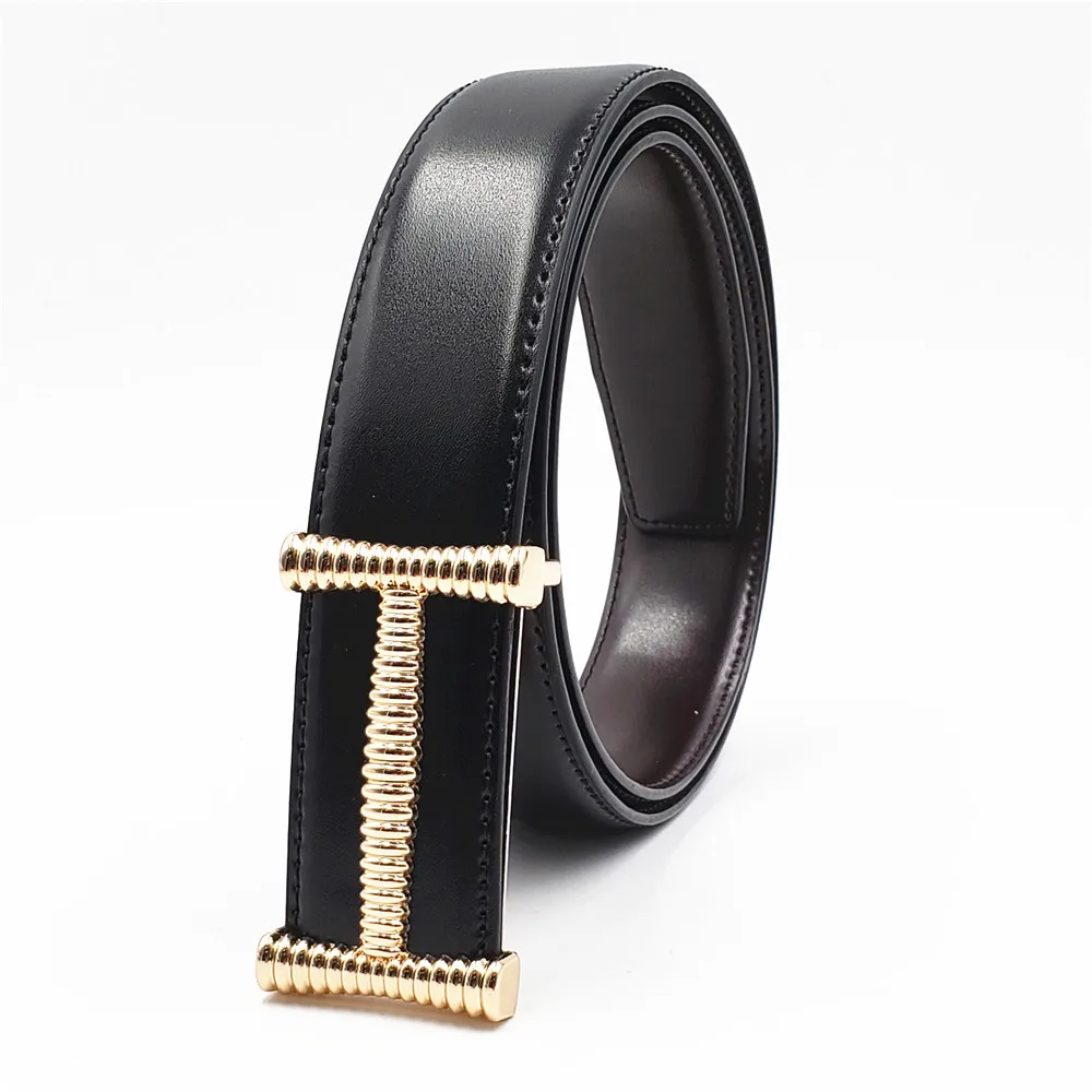 

Fashion Men's Belt Good Quality Genuine Leather Strap for Women Men Designer Belts Trending Jeans Belt Brand Smooth Buckle Belt