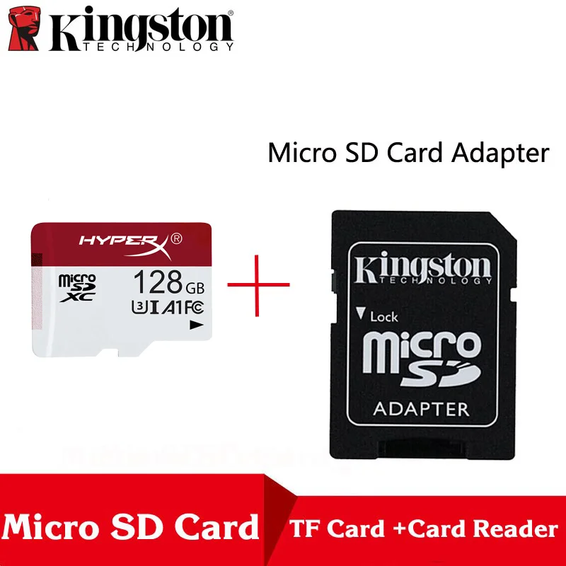 HXSDC-128GB-adapter Оригинальная игровая Карта памяти kingston HyperX HXSDC, новая карта Micro SD, 64 ГБ, 128 ГБ, 256 ГБ, класс 10, SD, Мини карта для телефона и игровой машины - Емкость: HXSDC-128GB-adapter