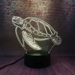 Световой Модель черепахи 3D Иллюзия светодиодный ночник Цвет изменить свет морская черепаха фигурки Аниме игрушечные