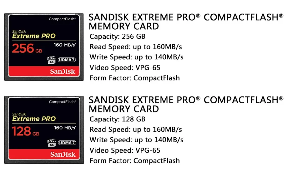 Карта памяти SanDisk Экстрим Pro 128 ГБ 32 ГБ 64 Гб 256 ГБ 160MBS карта памяти 32 64 128 ГБ флэш-карты памяти Carte Memoire