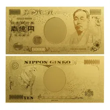 Пластиковый рукав Shoto Kutaishi Birds возраст 1958 год Япония 10000 иен старый Золотой банкнот нормальное золото нормальный