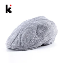 Весной и осенью плед береты шапки для мужчин и женщин унисекс на открытом воздухе Повседневная Гольф-плоская крышка хлопок boinas мужская газетчик остроконечные шляпы Мужской