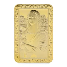 Монета да Винчи Мона Лиза позолоченный набор памятных монет сувенир искусство бар