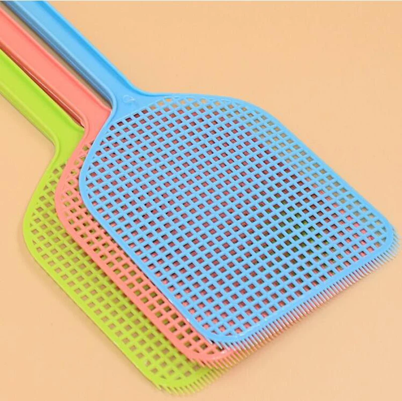 1Pcs Fly Swatter Plastic Bug Mosquito Insect Wasp Killer Catcher Long Handle YO-40