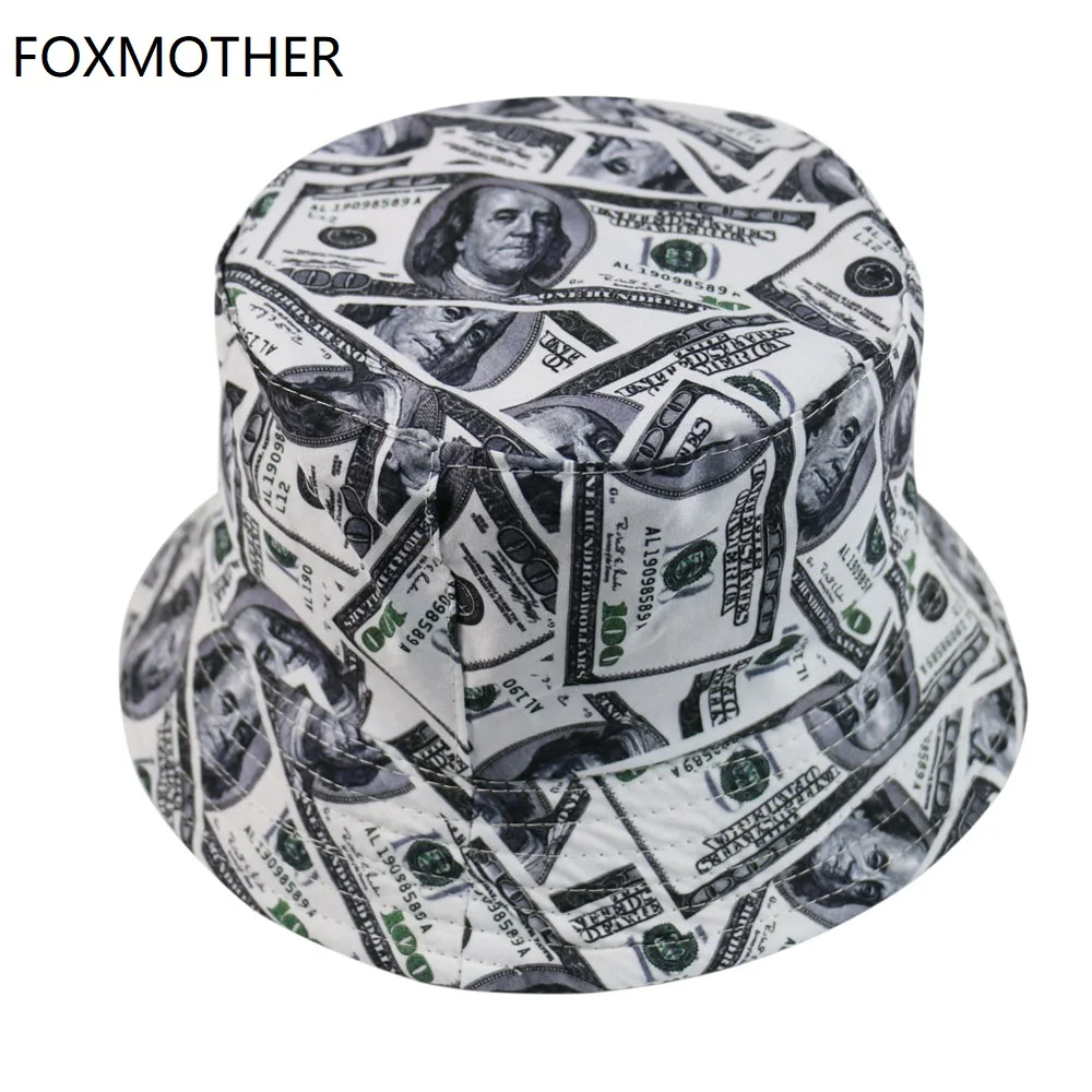 Панама FOXMOTHER мужская с долларовым узором шляпа головной убор для отдыха на