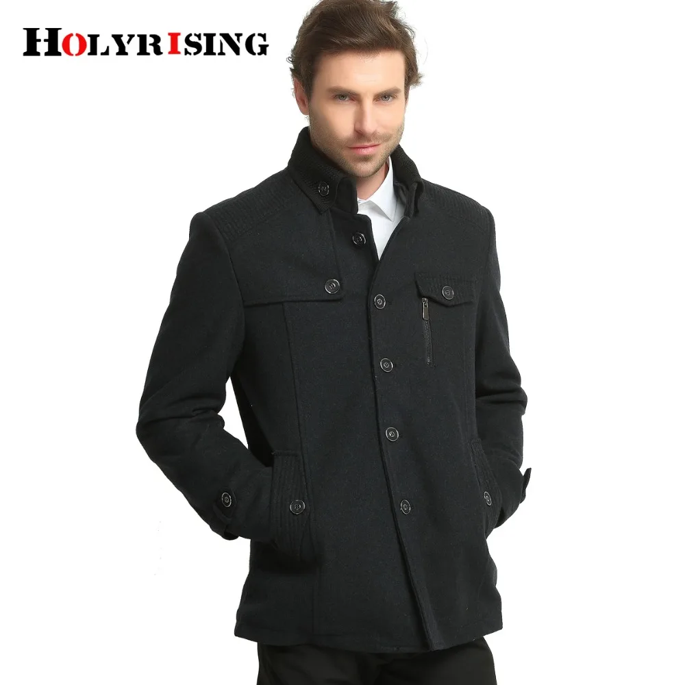 

HOLYRISING men Wool coat fashionable man coat of cultivate one's morality winter jacke selling windbreaker jacket coat #130005