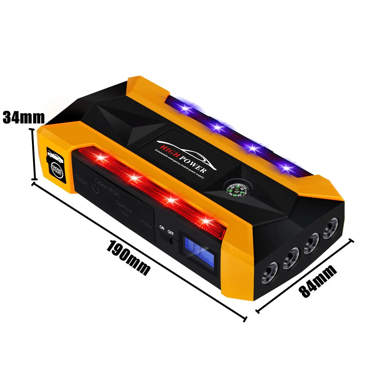 89800mAh 600A 12V 4USB стартер для автомобиля Аварийный запуск питания с молотком Безопасности большой емкости пусковой усилитель устройства
