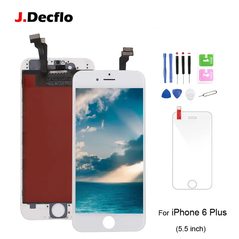 

For iPhone 6 Plus LCD Display Touch Screen Digitizer Assembly Replacement For Apple 6 Plus with Tempered Glass+Tools Grade New